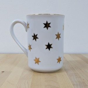 American Atelier Party Time Coffee Mug 1992 Fun Metallic Stars Cup